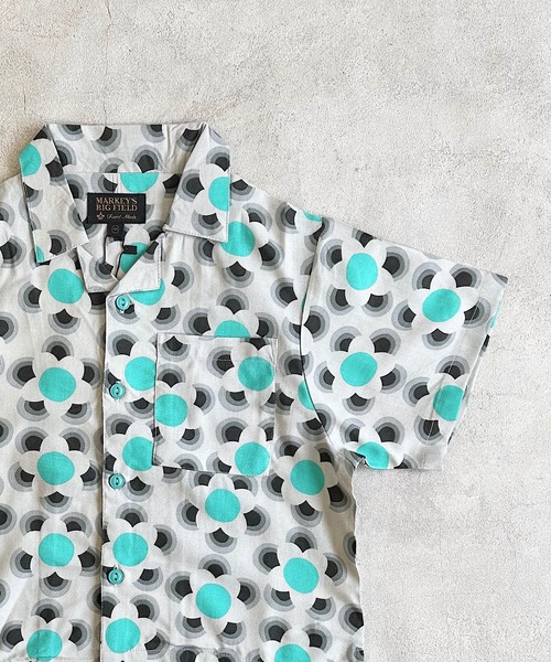 BIG FIELD（ビッグフィールド）の「総柄オープンカラーシャツ（90～150cm）（シャツ/ブラウス・キッズ・チャコール/ネイビー/レッド/ライトブルー・90/100/110/120/130/140/150）」の15枚目の写真