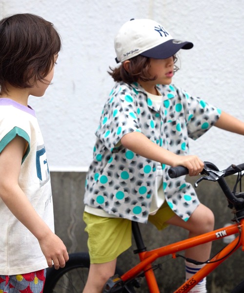 BIG FIELD（ビッグフィールド）の「総柄オープンカラーシャツ（90～150cm）（シャツ/ブラウス・キッズ・チャコール/ネイビー/レッド/ライトブルー・90/100/110/120/130/140/150）」の20枚目の写真