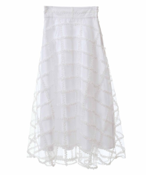 31 Sons de mode(トランテアン ソン ドゥ モード)の「チェックチュールスカート(スカート・レディース・ピンク/ブラック/オフホワイト・36/38)」の14枚目の写真