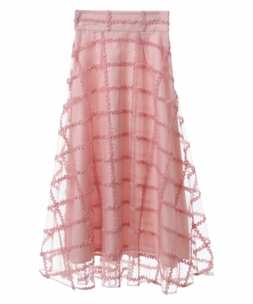 31 Sons de mode(トランテアン ソン ドゥ モード)の「チェックチュールスカート(スカート・レディース・ピンク/ブラック/オフホワイト・36/38)」の22枚目の写真