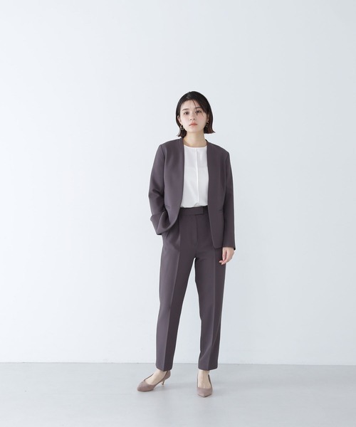 NATURAL BEAUTY BASIC(ナチュラルビューティーベーシック)の「◇<Peストレッチツイルセットアップ>ノーカラージャケット(ノーカラージャケット・レディース・ネイビー/チャコールグレー・LARGE/MEDIUM/SMALL)」の20枚目の写真