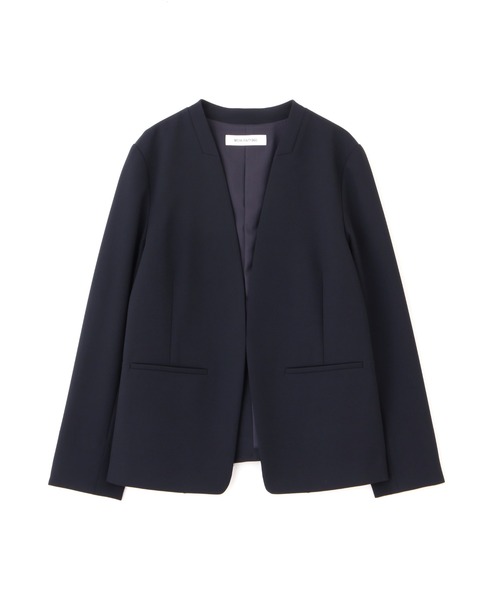 NATURAL BEAUTY BASIC(ナチュラルビューティーベーシック)の「◇<Peストレッチツイルセットアップ>ノーカラージャケット(ノーカラージャケット・レディース・ネイビー/チャコールグレー・LARGE/MEDIUM/SMALL)」の10枚目の写真