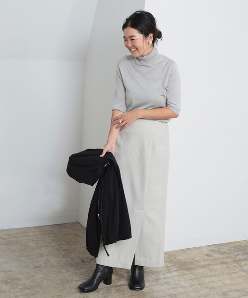 ニット セーター シルク ハーフスリーブ タートルネック ニット レディース Demi-Luxe BEAMS ニット セーター シルク ハーフスリーブ