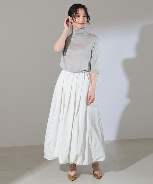 sheller  ハーフスリーブタートルニット 中古・古着通販】sheller (シェリエ) half sleeve stitch knit tops