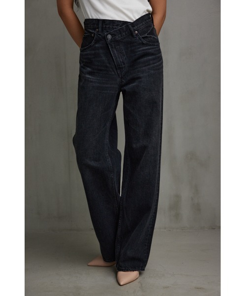 AZUL by moussy(アズールバイマウジー)の「AZUL DENIM/オーバーラップデニム(デニムパンツ・レディース・ブルー/ライトブラック・MEDIUM/SMALL)」の19枚目の写真