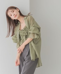 mysty woman | フリルキャミSETシアーシャツ　135592(シャツ/ブラウス)