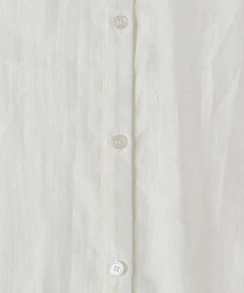 mysty woman（ミスティウーマン）の「フリルキャミSETシアーシャツ　135592（シャツ/ブラウス・レディース・グリーン/チャコールグレー/オフホワイト・FREE）」の9枚目の写真