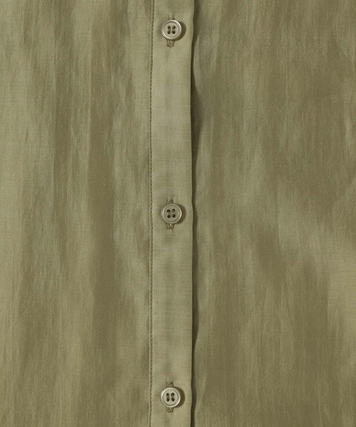 mysty woman（ミスティウーマン）の「フリルキャミSETシアーシャツ　135592（シャツ/ブラウス・レディース・グリーン/チャコールグレー/オフホワイト・FREE）」の7枚目の写真