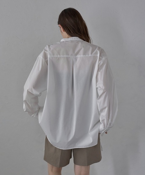 MINERTE(ミネルテ)の「【MINERTE】front ribbon shirt / フロントギャザーリボンシャツ(シャツ/ブラウス・レディース・ベージュ/ライトイエロー/オフホワイト/チャコールグレー・FREE)」の11枚目の写真