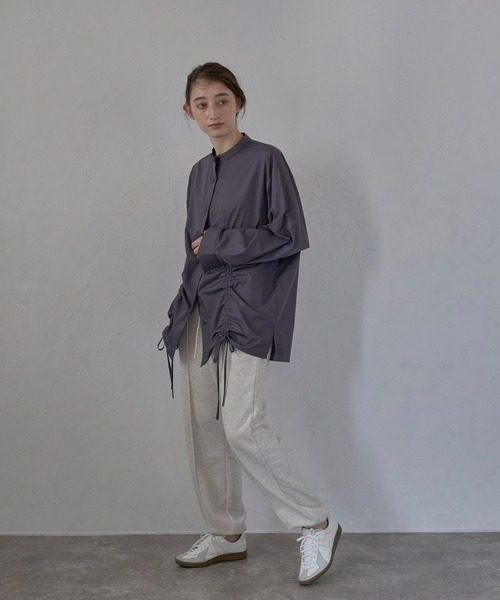 MINERTE(ミネルテ)の「【MINERTE】front ribbon shirt / フロントギャザーリボンシャツ(シャツ/ブラウス・レディース・ベージュ/ライトイエロー/オフホワイト/チャコールグレー・FREE)」の20枚目の写真