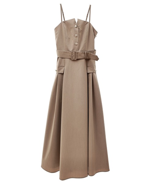 31 Sons de mode（トランテアン　ソン　ドゥ　モード）の「ミリタリー釦ジャンスカ（ジャンパースカート・レディース・モカ/グレー・36/38）」の15枚目の写真