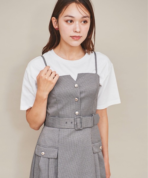 31 Sons de mode（トランテアン　ソン　ドゥ　モード）の「ミリタリー釦ジャンスカ（ジャンパースカート・レディース・モカ/グレー・36/38）」の16枚目の写真