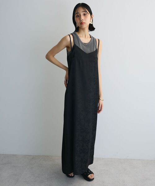 GALLARDA GALANTE ヴィンテージフラワーワンピース キャミドレス付 ヴィンテージフラワージャガードキャミワンピース（ワンピース
