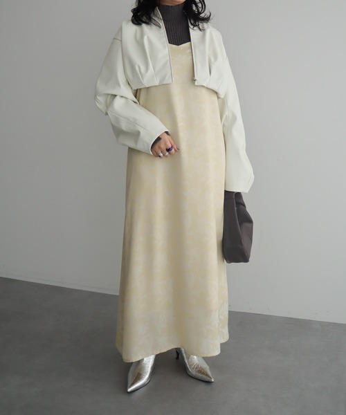GALLARDA GALANTE ヴィンテージフラワーワンピース キャミドレス付 ヴィンテージフラワージャガードキャミワンピース（ワンピース