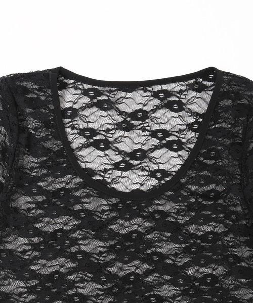 WC（ダブル シー）の「コンパクトレースTシャツ（Tシャツ/カットソー・レディース・ブラック/ホワイト・FREE）」の16枚目の写真