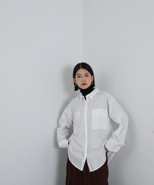 N.（N. Natural Beauty Basic）（エヌエヌナチュラルビューティーベーシック）の「◆オーバーサイズシャツ（シャツ/ブラウス・レディース・ピンク/オフホワイト/ブルー系その他/ブルー・MEDIUM）」の15枚目の写真