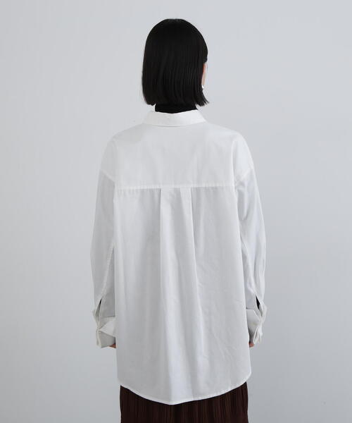 N.（N. Natural Beauty Basic）（エヌエヌナチュラルビューティーベーシック）の「◆オーバーサイズシャツ（シャツ/ブラウス・レディース・ピンク/オフホワイト/ブルー系その他/ブルー・MEDIUM）」の21枚目の写真