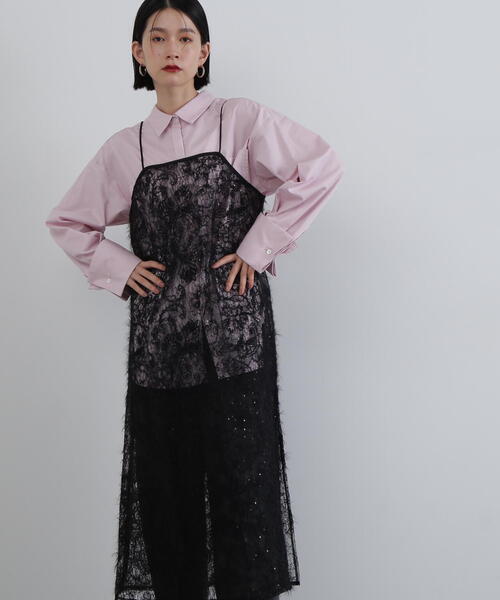 N.（N. Natural Beauty Basic）（エヌエヌナチュラルビューティーベーシック）の「◆オーバーサイズシャツ（シャツ/ブラウス・レディース・ピンク/オフホワイト/ブルー系その他/ブルー・MEDIUM）」の8枚目の写真