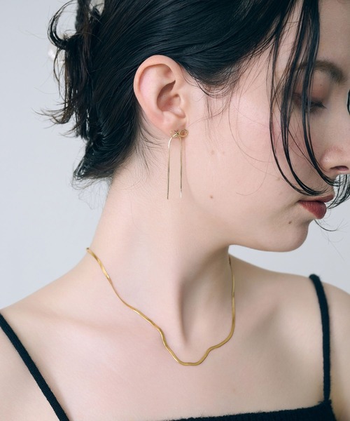 【特別な日に極上の贅沢を】PHOEBE PHILO チェーンリンク ピアス K10】グリッターアメリカンチェーンピアス / Phoebe