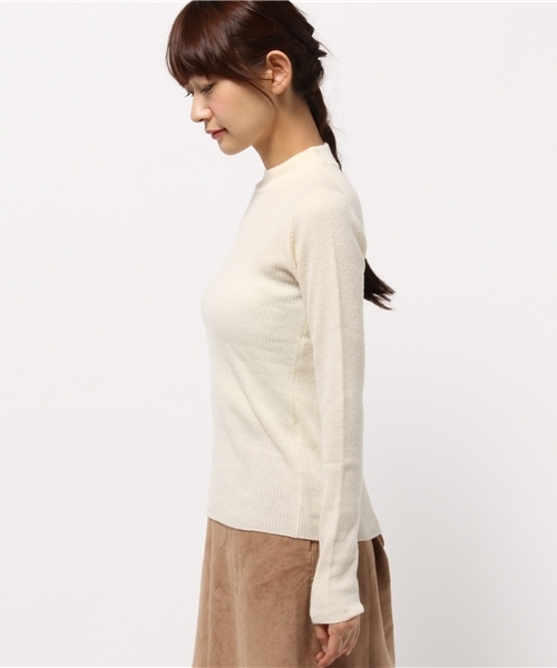 ikka（イッカ）の「Sdv 12Gリブハイネックニット（ニット/セーター・レディース・オフホワイト/チャコールグレー/ブラック・MEDIUM/LARGE）」の5枚目の写真
