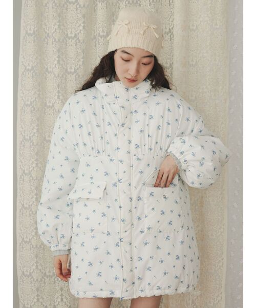 merry jenny(メリージェニー)の「flowerパファーコート(ブルゾン・レディース・ブラック/ブルー/ピンク・FREE)」の8枚目の写真