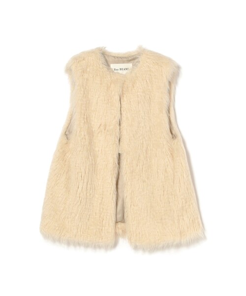 【セール】フェイクファー クルーネック ベスト（ベスト）｜Ray BEAMS（レイビームス）