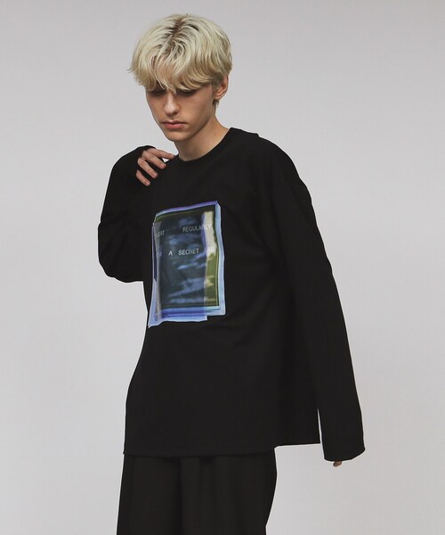 tk.TAKEO KIKUCHI（ティーケータケオキクチ）の「◆コラージュカットソー（Tシャツ/カットソー・メンズ・ブルー系その他/ブラック/オフホワイト・03/02）」の21枚目の写真