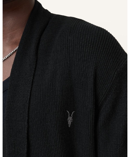 ALLSAINTS(オールセインツ)の「MODE MERINO RAMSKULL OPEN CARDIGAN | モード メリノ ラムスカル オープン カーディガン(カーディガン/ボレロ・メンズ・ブラック・XS/S/L/M/XL)」の17枚目の写真