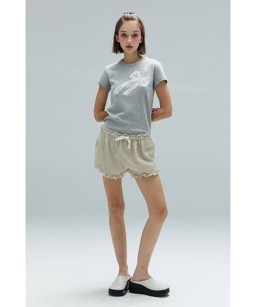 DEARSTALKER（ディアストーカー）の「DEARSTALKER／MIAレースT（Tシャツ/カットソー・レディース・ホワイト/ピンク/グレー・FREE）」の16枚目の写真