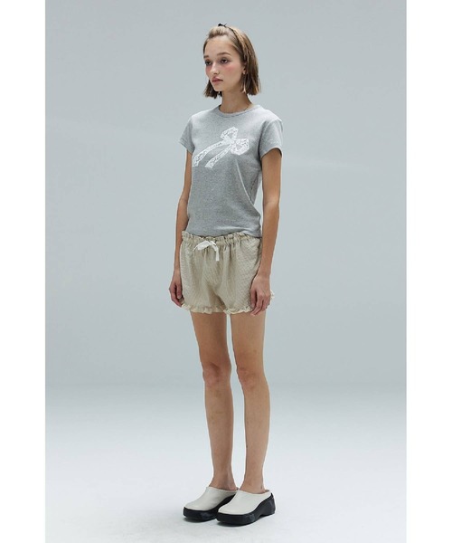 DEARSTALKER（ディアストーカー）の「DEARSTALKER／MIAレースT（Tシャツ/カットソー・レディース・ホワイト/ピンク/グレー・FREE）」の14枚目の写真