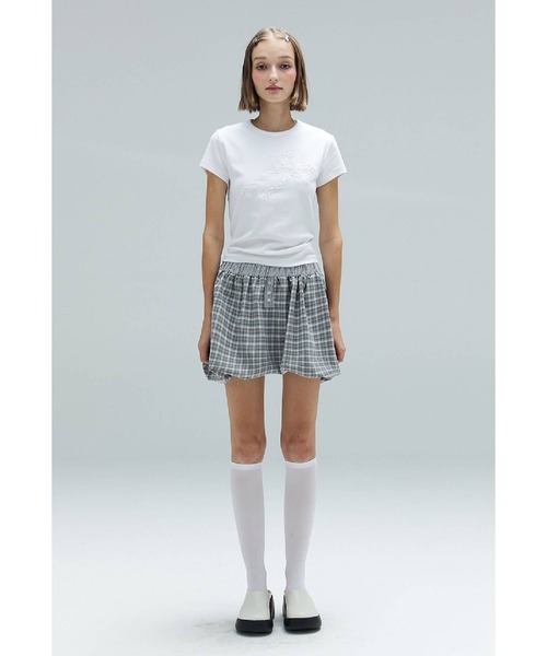 DEARSTALKER（ディアストーカー）の「DEARSTALKER／MIAレースT（Tシャツ/カットソー・レディース・ホワイト/ピンク/グレー・FREE）」の9枚目の写真