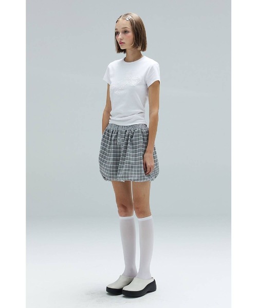 DEARSTALKER（ディアストーカー）の「DEARSTALKER／MIAレースT（Tシャツ/カットソー・レディース・ホワイト/ピンク/グレー・FREE）」の8枚目の写真