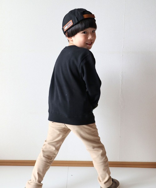 SKAPE(エスケープ)の「サークルポケトレーナー(スウェット・キッズ・アイボリー/ブラック・90cm/130cm/80cm/100cm/120cm/110cm)」の6枚目の写真