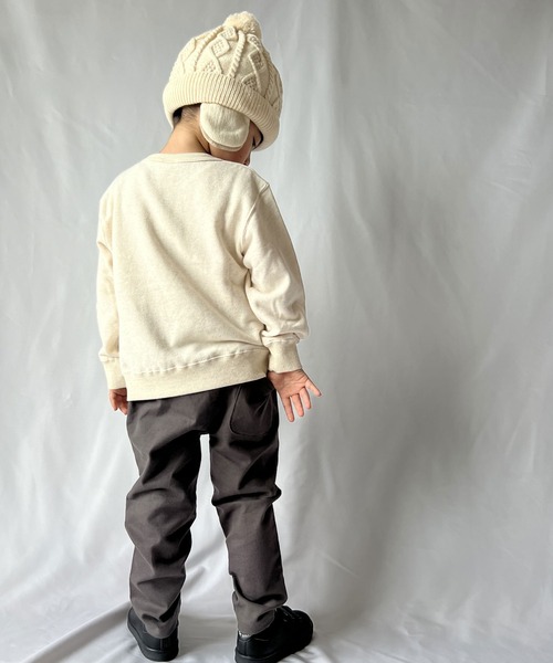 SKAPE(エスケープ)の「サークルポケトレーナー(スウェット・キッズ・アイボリー/ブラック・90cm/130cm/80cm/100cm/120cm/110cm)」の8枚目の写真