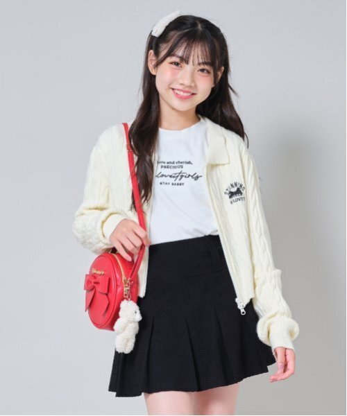 by LOVEiT（バイラビット）の「タックスカート（スカート・キッズ・オフホワイト/ブラック/ライム・130cm/150cm/120cm/140cm/160cm）」の14枚目の写真