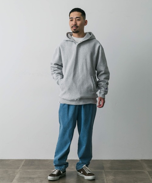 Champion（チャンピオン）の「『別注』Champion×DOORS　RW HALF SNAP PARKA（パーカー・メンズ・ネイビー/オートミール/オレンジ/モカ/スミクロ/ダークブラウン/レッド/グリーン/グレー/ブラック・MEDIUM/LARGE/X-LARGE）」の16枚目の写真