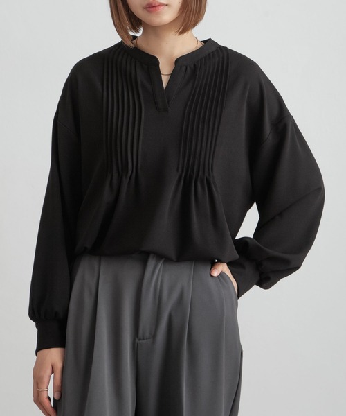 Chillfar（チルファー）の「ピンタックプルオーバー（シャツ/ブラウス・レディース・ネイビー/ピンク/アイボリー/ブラック・FREE）」の20枚目の写真