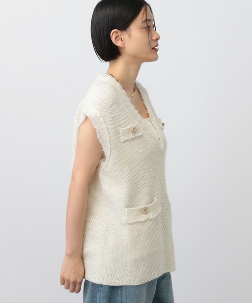 Ameri VINTAGE アンゴラニットベスト Ameri VINTAGE アメリAMERI アンゴラ ニットベスト