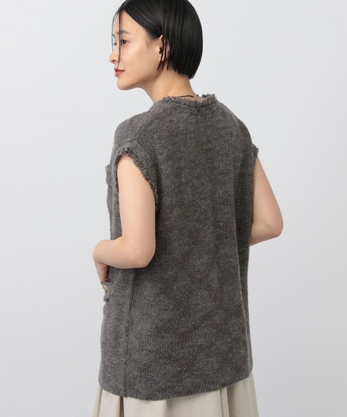 A part by（アパートバイ）の「アンゴラツィードニットベスト（ベスト・レディース・チャコールグレー/アイボリー/ブラウン/ライトグレー/ネイビー・FREE）」の11枚目の写真