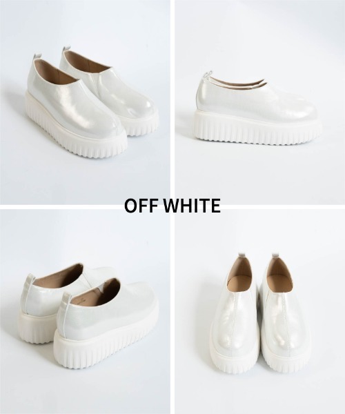 Fabby fabby（ファビィーファビィー）の「トラックソールスリッポンシューズ（スリッポン・レディース・オフホワイト/ブラック/シルバー・MEDIUM/LARGE/SMALL）」の18枚目の写真