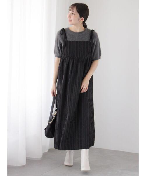 セール】フリンジ肩リボンキャミワンピース（ワンピース）｜Te chichi