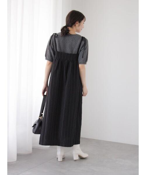 セール】フリンジ肩リボンキャミワンピース（ワンピース）｜Te chichi