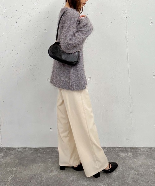 archives（アルシーヴ）の「ハイウエストタックスラックス（スラックス・レディース・チャコールグレー/アイボリー/ブラック・MEDIUM）」の15枚目の写真