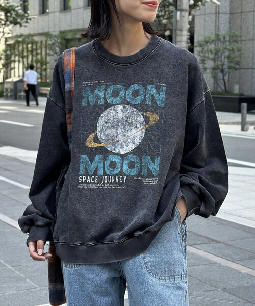 CPCM（シーピーシーエム）の「パウダー加工裏毛スウェット（Tシャツ/カットソー・レディース・ブラック/ブラック系その他2/ブラック系その他/ブラック系その他3/ブラック系その他4・MEDIUM/LARGE）」の5枚目の写真