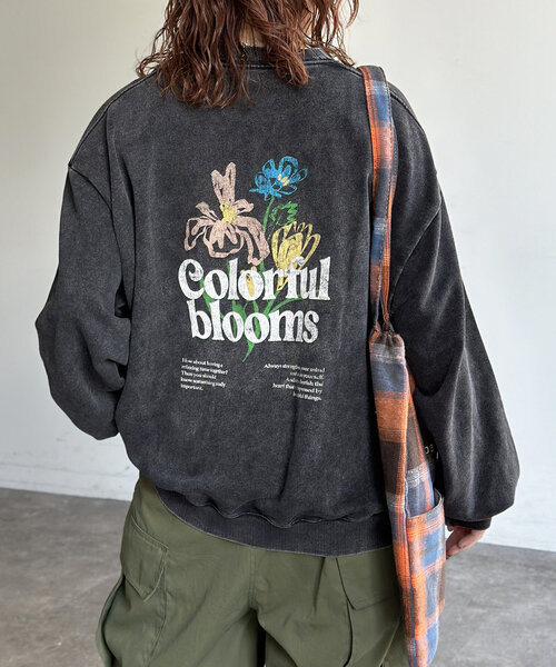 CPCM（シーピーシーエム）の「パウダー加工裏毛スウェット（Tシャツ/カットソー・レディース・ブラック/ブラック系その他2/ブラック系その他/ブラック系その他3/ブラック系その他4・MEDIUM/LARGE）」の11枚目の写真