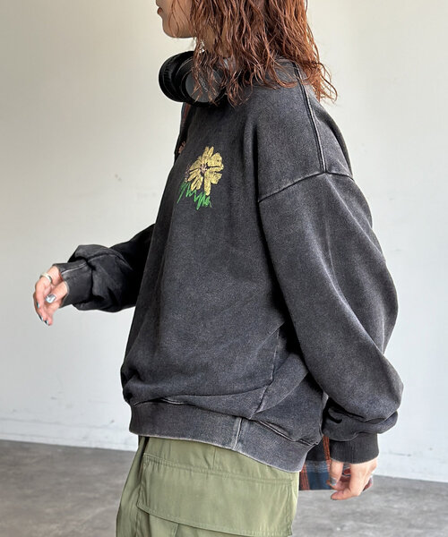CPCM（シーピーシーエム）の「パウダー加工裏毛スウェット（Tシャツ/カットソー・レディース・ブラック/ブラック系その他2/ブラック系その他/ブラック系その他3/ブラック系その他4・MEDIUM/LARGE）」の13枚目の写真