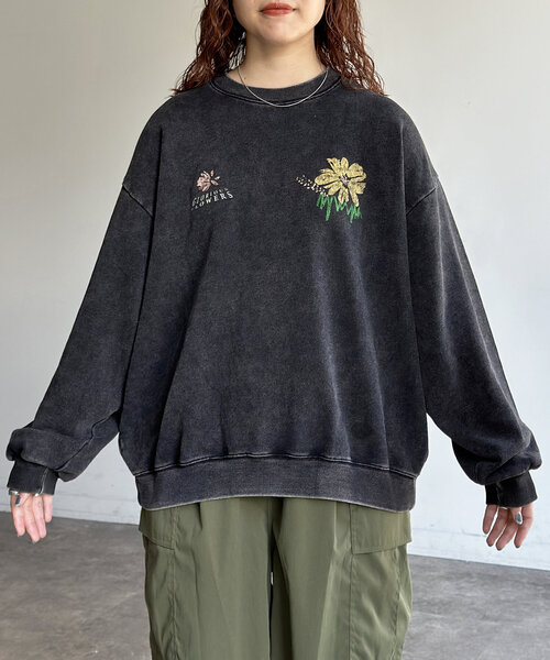CPCM（シーピーシーエム）の「パウダー加工裏毛スウェット（Tシャツ/カットソー・レディース・ブラック/ブラック系その他2/ブラック系その他/ブラック系その他3/ブラック系その他4・MEDIUM/LARGE）」の18枚目の写真