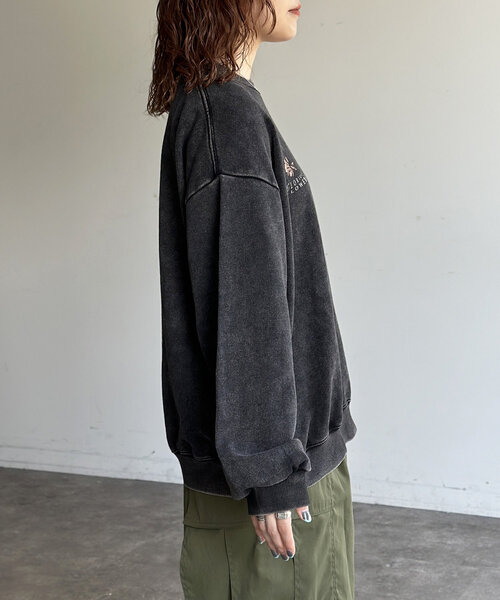 CPCM（シーピーシーエム）の「パウダー加工裏毛スウェット（Tシャツ/カットソー・レディース・ブラック/ブラック系その他2/ブラック系その他/ブラック系その他3/ブラック系その他4・MEDIUM/LARGE）」の19枚目の写真