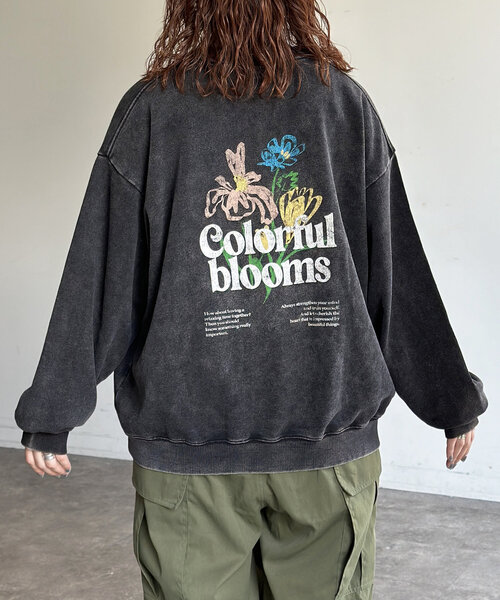 CPCM（シーピーシーエム）の「パウダー加工裏毛スウェット（Tシャツ/カットソー・レディース・ブラック/ブラック系その他2/ブラック系その他/ブラック系その他3/ブラック系その他4・MEDIUM/LARGE）」の21枚目の写真