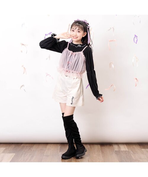algy（アルジー）の「チュールキャミ&リブロンTセット（その他トップス・キッズ・ブラック/ピンク・XX-SMALL/X-SMALL/SMALL/MEDIUM）」の20枚目の写真